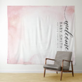 Rosa Begrüßungsdusche Hintergrund Wandteppich (Beispiel (Horizontal))