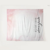 Rosa Begrüßungsdusche Hintergrund Wandteppich (Vorderseite (Horizontal))