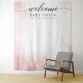 Rosa Begrüßungsdusche Hintergrund Wandteppich (Beispiel)