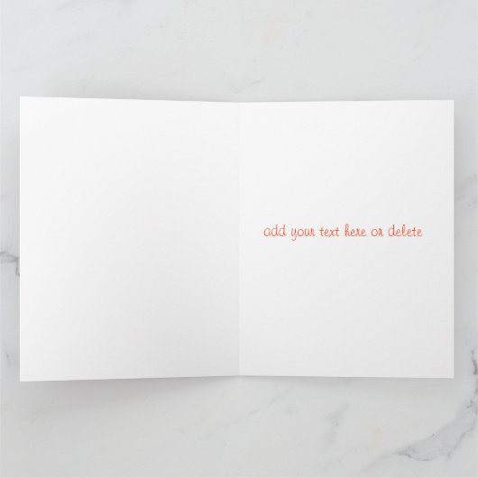 Rosa behaartes Neko Anime-Mädchen, Gruß-Karte Karte (Innenseite)