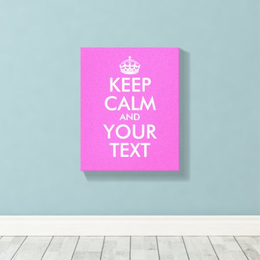 Rosa behalten Leinwand | Anpassbarer Text (Insitu (Holzboden))