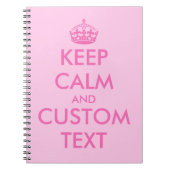 Rosa Behalten Notebook | Personalisierter Text Notizblock (Vorderseite)
