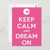 Rosa Behielt Ruhe und träumen Postkarte (Vorne/Hinten)