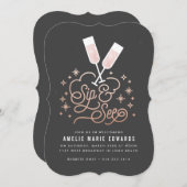 Rosa Beifall auf die kleine Seite und Einladung (Vorne/Hinten)