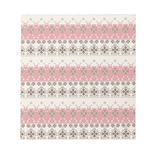 Rosa-beige Einrichtung Notizblock (Vorderseite)