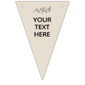 Rosa beige Herzmädchen-Hochzeit Party FERTIGEN ES Wimpelkette (Zweite Fahne)