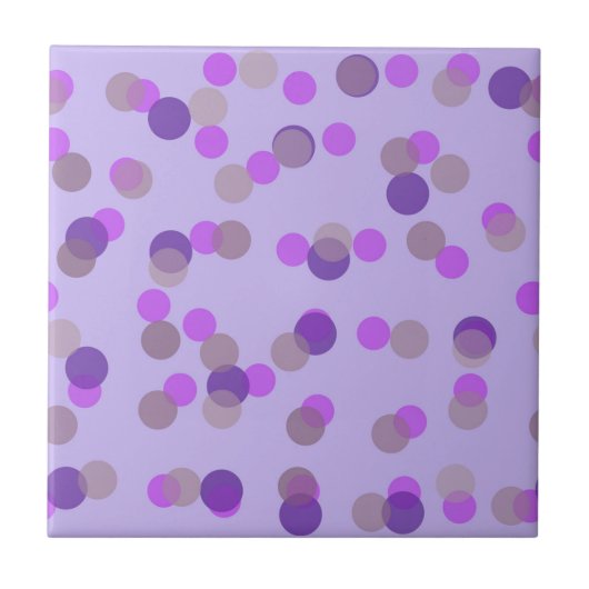 rosa, beige und violette Punkte Fliese (Vorderseite)