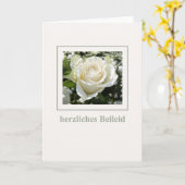 Rosa-Beileid Karte (Gelbe Blume)