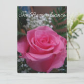 Rosa Beileid Karte (Stehend Vorderseite)