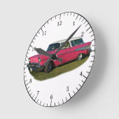 Rosa Bel-Uhr Runde Wanduhr (Winkel)