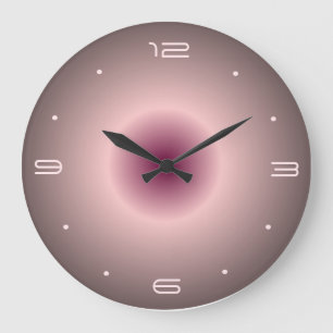 Rosa beleuchtetes Design> Runde Wanduhren