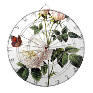 Rosa Bengale - Pierre Joseph Redouté. Dartscheibe