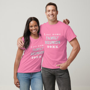 Rosa benutzerdefinierte Familientreffen T-Shirt