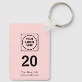 rosa Benutzernummer | Logo-Schlüssel für Geschäfts Schlüsselanhänger (Rückseite)