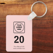 rosa Benutzernummer | Logo-Schlüssel für Geschäfts Schlüsselanhänger (Rückseite)