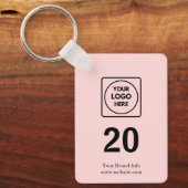rosa Benutzernummer | Logo-Schlüssel für Geschäfts Schlüsselanhänger (Vorderseite)