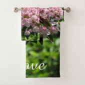 Rosa Berg Laurel Grün Blätter Badetuch Set (Insitu)