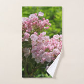 Rosa Berg Laurel Grün Blätter Badetuch Set (Handtuch)