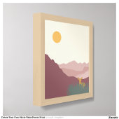 Rosa Berge boho Landschaft Poster