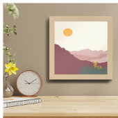 Rosa Berge boho Landschaft Poster