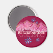 Rosa Berge Breckenridge Colorado Magnet (Vorderseite/Rückseite)