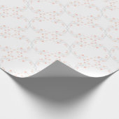 Rosa Berries Minimalistisch Geschenkpapier (Ecke)