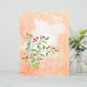 Rosa Berries und grüne Foliage Hochzeitsgeschirr (Stehend Vorderseite)