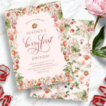 Rosa Berry Einladung zum Geburtstag