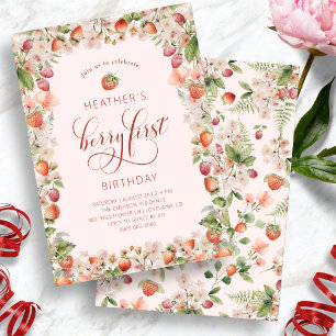 Rosa Berry Einladung zum Geburtstag