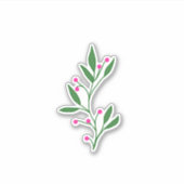 Rosa Berry Pflanze Sticker (Vorderseite)