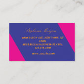 Rosa Beruflich Modernes Monogramm Visitenkarte (Rückseite)