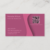 Rosa berufliche Monogramm Visitenkarte (Rückseite)