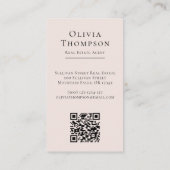 Rosa Berufliches Foto Real Anwesen Visitenkarte (Rückseite)