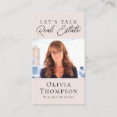 Rosa Berufliches Foto Real Anwesen Visitenkarte (Vorderseite)