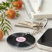 Rosa Beschriftung Schlüsselanhänger (Vorderseite rechts)