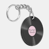 Rosa Beschriftung Schlüsselanhänger (Vorderseite links)