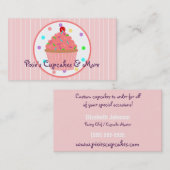 Rosa besprüht Kuchen-Bäcker oder scherzt Visitenkarte (Vorne/Hinten)