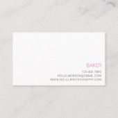 Rosa besprüht Visitenkarten Visitenkarte (Rückseite)