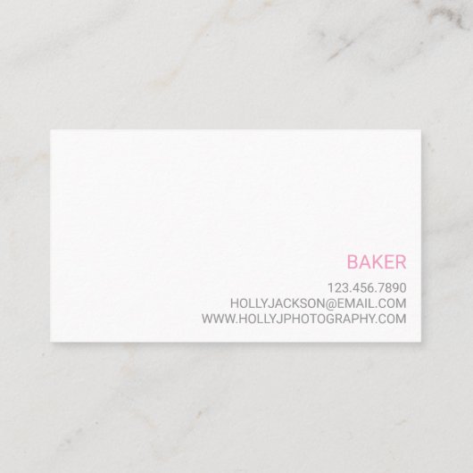 Rosa besprüht Visitenkarten Visitenkarte (Rückseite)