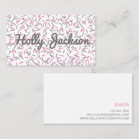 Rosa besprüht Visitenkarten Visitenkarte (Vorne/Hinten)