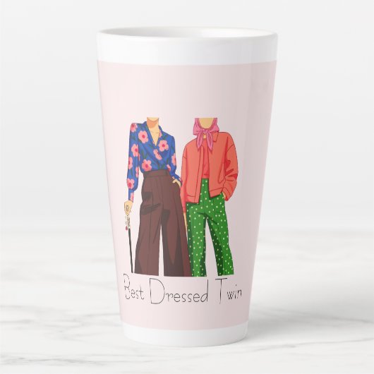 Rosa Best Dressed Zwilling Milchtasse (Vorderseite)