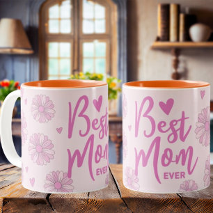Rosa Beste Mama je Muttertagsfeier Tasse