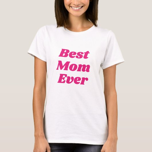 Rosa Beste Mama je T - Shirt (Vorderseite)