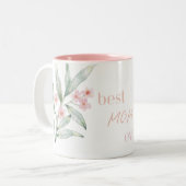 Rosa Beste Mutter überhaupt - Kaffeetasse, Muttert Zweifarbige Tasse (Vorderseite Links)