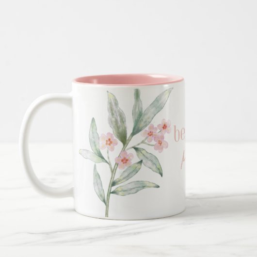 Rosa Beste Mutter überhaupt - Kaffeetasse, Muttert Zweifarbige Tasse (Links)