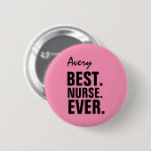 ROSA bester Krankenschwester-überhaupt Button (Vorne & Hinten)