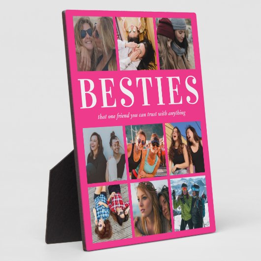 Rosa Besties-Geschenk | Bester Freund Fotoplatte (Seite)