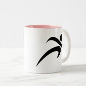 Rosa Betrieb Zweifarbige Tasse (VorderseiteRechts)