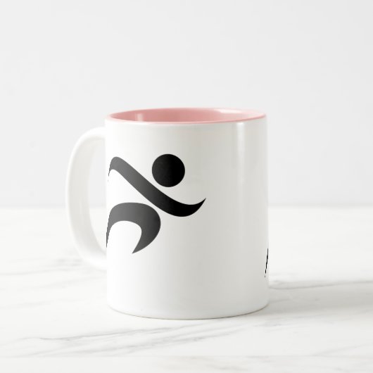 Rosa Betrieb Zweifarbige Tasse (Vorderseite Links)