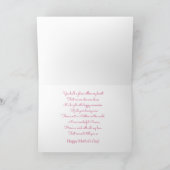 Rosa Bett des Tages der Rosen-Mutter Karte (Innenseite)